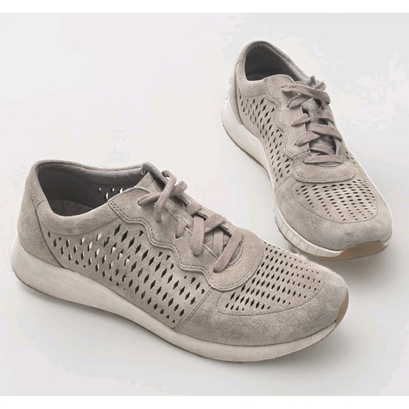 Dansko Charlie Lace Up Sneakers EUR 41 US Womens Size 10 Beige Perforated  Suede - Picture 1 of 10